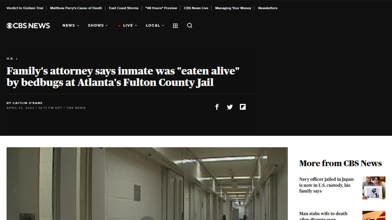 Family's attorney says inmate was "eaten alive" by bedbugs at Atlanta's ...
